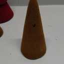 7 Pcs Christmas Velvet Trees Set Neutral Xmas Decoration Modern Christmas Cone Trees 4 Sizes Xmas Tabletop Centerpieces Flocked Farmhouse Decor for Kitchen Holiday Party Mantel Tiered Tray Gifts