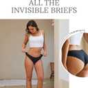 VKME Cotton Underwear for Women Seamless No Show Bikini Breathable Hipster Wavy Sides Invisibles Cheeky Panties 5 Pack (S)