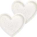 6 Inch Silicone Heart Shaped Cake Pans 2 Pcs Small Heart Cake Pan Set Nonstick Silicone Heart Molds for Baking (Cream)