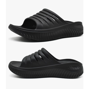KuaiLu Womens Recovery Sandals With Comfortable Plantar Fasciitis Support,Ladies Orthotic Open Toe Sport Slides Thick Cushion Reduces Stress on Feet,Joints & Back Post-Exercise, 13 M