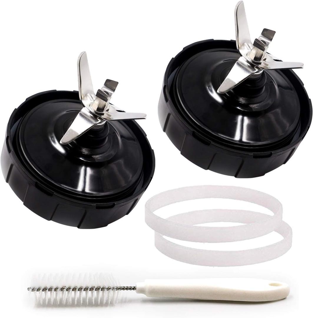 2 PACKS 7 FINS Extractor Blades Replacement Part Bottom Blade for Ninja Blender for Nutri Ninja Auto iQ BL642 NN102 BL682 BL2013 and More