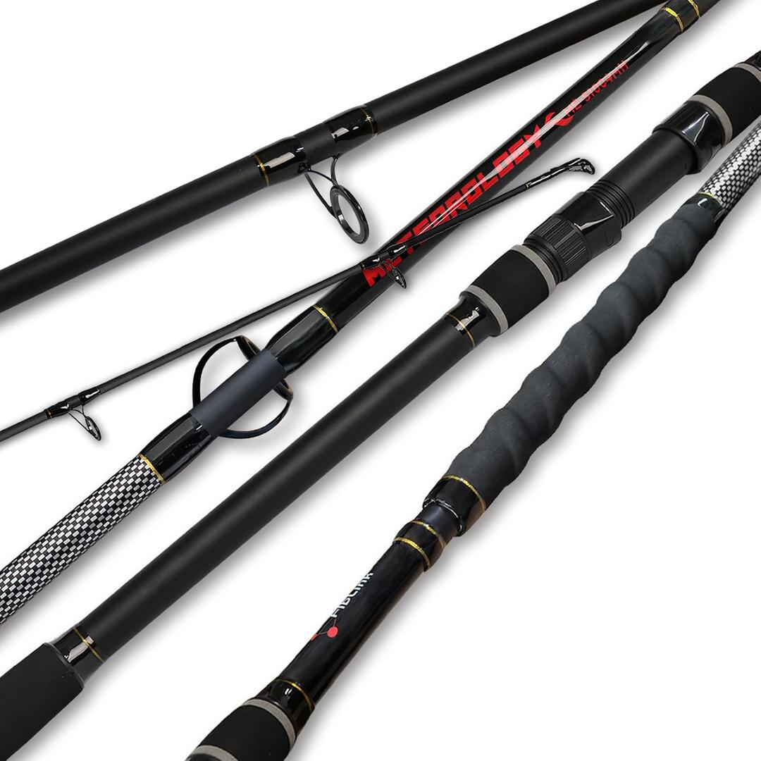 Fiblink Surf Fishing Rod 2 Piece/3 Piece Portable Travel Spinning Rod Saltwater Surf Rod (9'/10'/10'6"/12'), Large