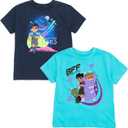 Disney Boys' 2-Pack Short Sleeve T-Shirts for Baby & Kids | 100% Cotton, Breathable Jersey, Crew Neckline, Reinforced Seams, Tagless Labels