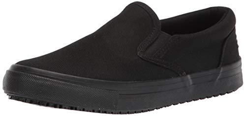 Skechers Women's Canvas Slip on Food Service Shoe, Black, 9
