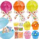 8 Pack Easter Party Favors Supplies - Lollipop Shaped Slime with Cards, Accessories -Soft Butter Slime Easter Basket Stuffers for Boys Girls