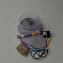 Alldeer Mini Pottery Wheel Kit - 4.7" Turntable Electric Clay Wheel with Foot Pedal, Adjustable Speed Ceramic Making Machine with 8 Pottery Shaping Tools, Craft Kits for Kids (purple)