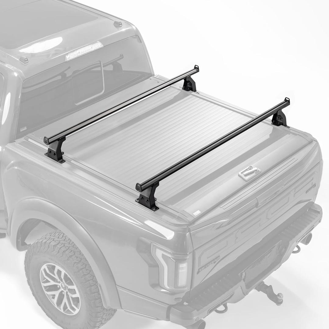 Adjustable Truck Bed Rack Cross Bars,Compatible with Mid-Size Trucks with Retractable Hard Tonneau Covers|Length 65"|2PCs|Made of high-Strength Aluminum Alloy