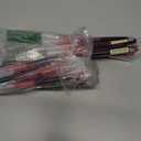 24 Pieces Rolling Ball Pens, Quick Dry Ink 0.5 mm Extra Fine Point Pens Liquid Ink Pen Rollerball Pens (Red-24 PCS)
