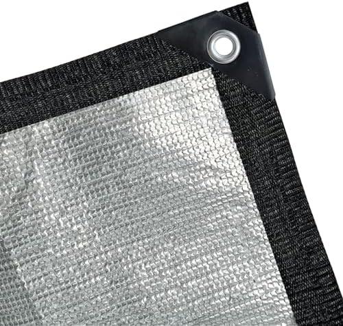BeGrit Aluminet Shade Cloth 95%-99% Aluminum Shade Cloth Sun Reflective Tarp for Garden, Patio, Greenhouse, Pergola, Car, Kennel Shade 8x10ft