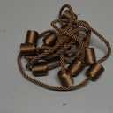 6 Pack Khaki Strong Magnetic Curtain Tiebacks Outdoor Elegant Decorative Tie Backs Modern Rope Tiebacks for Drapes Window Curtain Holdbacks for Draperies