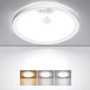 BLNAN Motion Sensor Ceiling Light Wired, 12 Inch 3000K 4000K 5000K Selectable LED Flush Mount Light Fixture, Motion Activated Light with Timer for Hallway Stair Walk-in Closet, Non-Dimmable