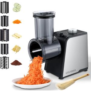 5 In 1 Electric vegetable slicer300W Electric Cheese Grater Salad Shooter, One-Touch Easy Control, Electric Grater for Vegetables, Cheeses and NutsFor Home Kitchen