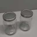 Glass Regular Mouth Mason Jars, 16 oz Clear Glass Jars with Silver Metal Lids for Sealing, Canning Jars for Food Storage, Overnight Oats, Dry Food, Snacks, Candies, DIY Projects (2 PACK)