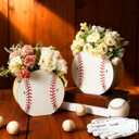 Cinnvoice 6 Pcs Wooden Centerpieces for Tables Baby Shower Decorations Tabletop Boxes Party Favor for Birthday Baby Shower Wedding Garden Tea Party(Baseball)