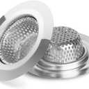 Ohtomber 2PCS Bathtub Drain Strainer - 2.79 inch Bathtub Floor Shower Hair Drain Catcher Cover, Stainless Steel Bathroom Sink Strainer Filter Basket for Bathroom Sink, Wash Basin