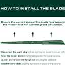 UDC Parts 103-6401 Mower Blades for Exmark 48 Inch 103-6401-S 103-6381-S 103-6381 103-6391-S 103-6391 103-6396 103-6396-S Lazer Z Turf Tracer Quest SP Vantage/High Lift Mulching / 3 Pack