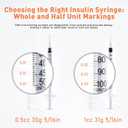 U-100 1ml 31 Gauge 5/16" Syringe, Individually Packed 100 PACK