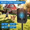 Solar Bug Zapper Outdoor, Waterproof Mosquito Zapper Type-C & Solar Powered, Auto On/Off, Cordless 4200V Electric Fly Zapper, 5000mAh Rechargeable Mosquito Trap Killer for Patio Backyard Camping