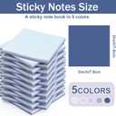 Thenshop 60 Packs Sticky Notes Bulk 3x3 Inches Colorful Self Stick Note Pads Paper Memo for Office School Notebook Supplies, 60 Pads, 50 Sheets/pad(Blue Series Color)