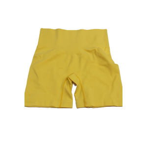 CRZ YOGA Womens Butterluxe Biker Shorts 4'' - High Waisted Booty Workout Volleyball Yoga Spandex  Yellow M