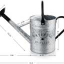 Garutom Galvanized Watering Can for Outdoor Indoor Plants, 1 Gallon Decorative Countryside Style Water Can with Removable Spout, Perfect Metal Watering Can for Indoor Plants and Garden Flower