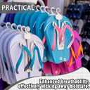 Novabright 50 Pcs Sandal Hangers 7 Inch Plastic Flip Flop Holder Organizer Small Shoe Hooks Hanging Rack Shoe Hangers for Retail Beach Shop Display Home Storage(White)