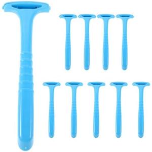Ipetboom 7pcs Plastic Portable Pedicure Scraper, Dead Skin Heel Calluses Feet Remover for Cracked Heels, Blue, 5 * 1.65 * 0.7inch