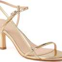 Mostrin Heels for Women Strappy Sandals Square Open Toe High Heel Sandals Ankle Strap Stiletto Heels for Party Wedding 39