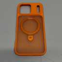 Offical Cosmic Orange for iPhone 17 Pro Max Case with 360 Spin Stand [DIY Glitter Cardstock] [Fit for MagSafe] 16FT Mil-Protection Polished for iPhone 17 Pro Max Case with Stand 6.9'', Cosmic Orange