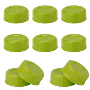 10pcs Narrow Baby Bottle Caps for Dr Brown & Medela Bottles, BPA Free Travel and Storage Baby Bottle Lids Replacement Parts with Sealing Gasket for Ameda Baby Bottles Accessory (Green)