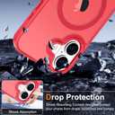Hython Case for iPhone 16 Plus Case Magnetic Translucent Matte Phone Cases 6.7" [Compatible with MagSafe] Thin Slim Fit Shockproof Bumper Hard Protective Cover for Women Men Girls, Frosted Red