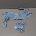 Lilosy Sexy Floral Embroidered Mesh Women Underwire Push Up Lingerie Set Small