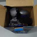 Greatever Dry Snorkel Set,Panoramic Wide View Anti-Fog Scuba Diving Mask,Professional Snorkeling Gear for Adults Kids (Large, Black Blue)