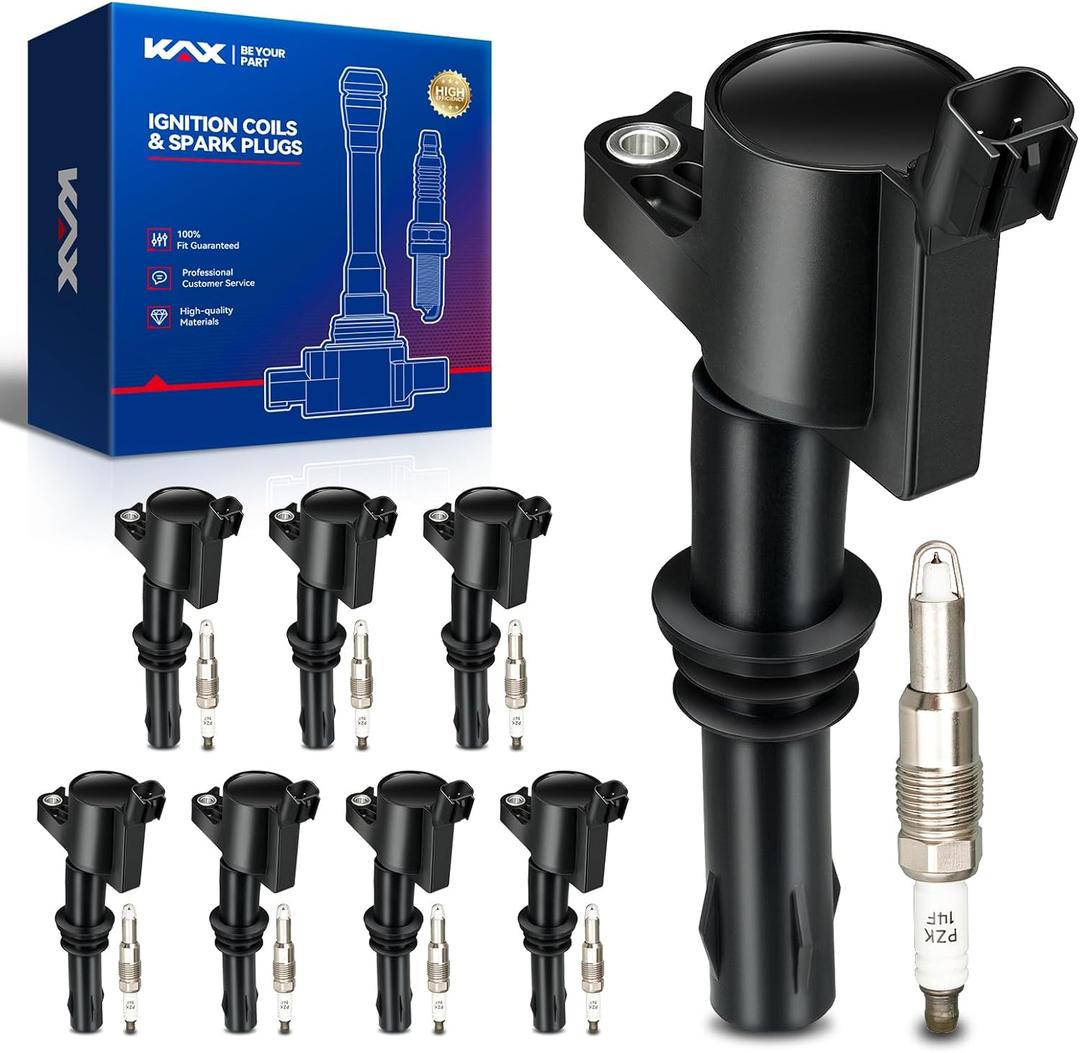 OEM Performance Set of 8 FD508 Ignition Coils & Spark Plug Fits for Ford F-150 F-250 F-450 F-550 Super Duty Expedition F-350 Super Duty Lincoln Mark LT Navigator