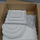 10 Pcs Cake Stand White Plastic Dessert Table Stand Set 4 Pcs 3 Tired Cupcake Display Stands Cookie Tray Rack Serving Tray Cake Display Tower and 6 Pcs Dessert Trays for Wedding Baby Shower Tea Party
