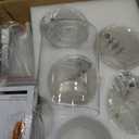 39.4" Kitchen Island Lighting, 5 Lights Clear Glass Pendant Light Fixtue, Chrome Linear Metal Chandelier for Dining&Living Room Foyer,Height Adjustable,E26 Socket