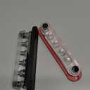 DaierTek 300A Bus Bar 12V Marine 12V Power Distribution Block with Cover 6 x 3/8" (M10) Terminal Studs Max 300V AC 48V DC Positive & Ground Busbar for Automotive Car Boat