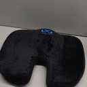 Everlasting Comfort Doctor Recommended Memory Foam Seat Cushion for Office Chairs & Car - Ergonomic Office Desk Accessories - Cushions for Tailbone Pain Relief, Sciatica (Black, Large)