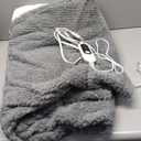 Heated Blanket Electric Blanket,Cozy Faux Rabbit Fur & Soft Flannel Warm Heater Throw Blanket with 5 Fast Heating Levels &10Hours Auto-Off Over-Heat Protection50" x 60" (Grey)