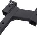 Trailer Dual Hitch Extender for 2 Inch Receiver with 2 Inch & 8 Inch Rise or Drop 10000lbs Capacity 2-inch Solid Shank Matte Black