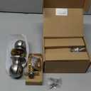 Veise Fingerprint Door Lock with 2 Knobs - Keyless Entry Door Lock with Handle, Electronic Keypad Deadbolt, Smart Front Handle Set, Auto-Locking, Waterproof, Easy Installation, Satin Nickel