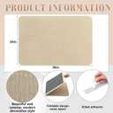 Hahafelt Linen Fabric Bulletin Board Pinboard, 36"x24", Brown