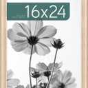 MCS Studio Gallery Classic 16x24 Poster Frame Natural Woodgrain Engineered Wood, Vertical & Horizontal Wall Hanging Large Picture Frame for Photos, Posters & Art Prints (1-Pack)