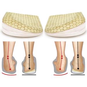 BIGGCOOL Corrective Insoles for Supination & Over-Pronation, Orthotics Medial & Lateral Heel Wedge Inserts for Foot Alignment, Bow Legs, Knee Pain (Beige-3 Layers, S: Women 4-7.5/Men: 6-7)