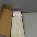 Homemory Rechargeable Flameless Taper Candles, Real Waxy LED Candlesticks Flickering, Battery Operated Candles with Remote Timer, 9.6 Inches for Home Wedding Christmas Decor, 6 Pcs, Ivory