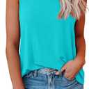 JAWINT Women's Casual Tank Tops Summer Crewneck Sleeveless Tunic Flowy Loose Shirts, S