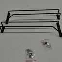 14 Inch Black Wine Glass Rack, Under Cabinet Wine Glass Holder, Metal Stemware Rack Hanger for Kitchen Storage (2 Pack)