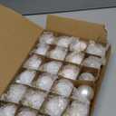 Liliful 24 Pcs White Glass Christmas Ball Ornaments Christmas Tree Decoration Hanging Balls Neutral Vintage Mercury Ornaments for Xmas Festival Home Wedding Holiday Farmhouse Party Decor, 1.57 Inch