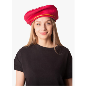 Red Velvet Renaissance Adjustable Hat for Womens Adult Teens Mens Halloween Costume Cosplay Outfit