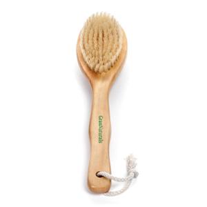 GranNaturals Dry Brushing Body Brush for Lymphatic Drainage + Cellulite Scrubber- Natural Bristle Skin Exfoliator for Body, Back, Legs, and Foot - Exfoliating Body Scrub for Ingrown Hair Bumps (1 Count (Pack of 1))